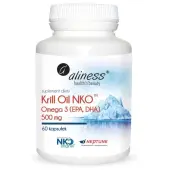 Aliness krill Oil NKO omega 3 z astaksantyną 500 mg 60 kapsułek