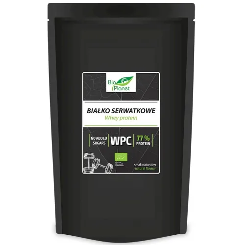Białko serwatkowe naturalne (koncentrat WPC 77) BIO 500 g Bio Planet