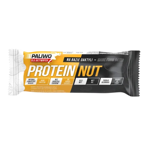 Baton proteinowy orzechowy z olejem MCT 50 g Paliwo dla aktywnych