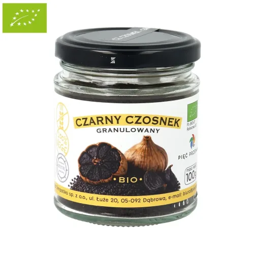 Czarny czosnek granulowany BIO 100 g Pięć Przemian