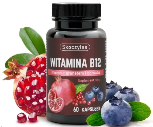 Skoczylas Witamina B12 (3 formy z granatem i borówką) 60 kapsułek
