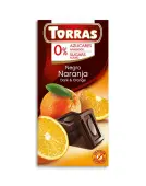 Czekolada gorzka pomarańczowa bez cukru bezglutenowa 75g Torras 