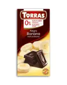Czekolada gorzka z bananami bez  cukru 75g Torras