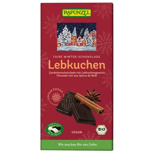 Czekolada gorzka z przyprawą do piernika BIO 80 g Rapunzel