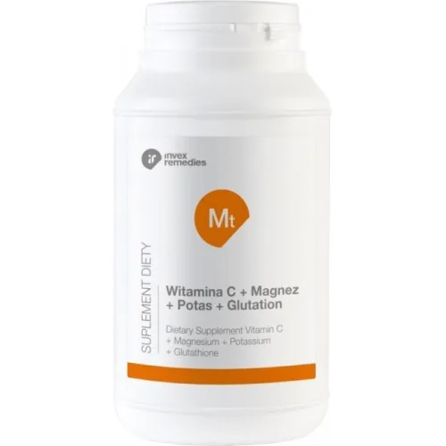 Invex Remedies suplement diety Mt Witamina C+ Magnez+ Potas+ Glutation 450g