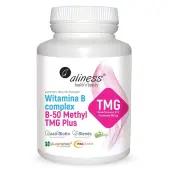 Aliness witamina B complex B-50 methyl TMG PLUS 100 vege kapsułek