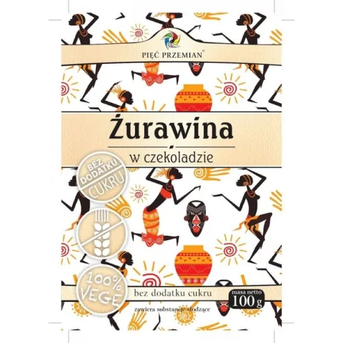 Żurawina w czekoladzie bez cukru 100 g Pięć Przemian