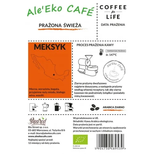 Ale'Eko CAFÉ Kawa Mielona Meksyk 250 g Coffee for Life