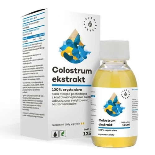 Colostrum Ekstrakt - 100% czysta siara bydlęca 125 ml Aura Herbals