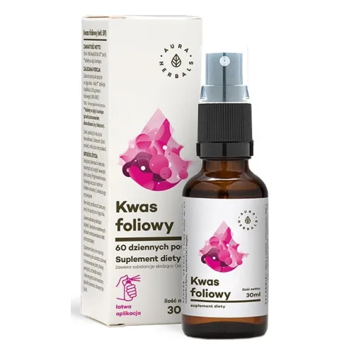Aura Herbals Witamina B9 (Kwas foliowy) aerozol 30 ml