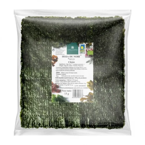 Algi Nori prażone do sushi BIO 15 g Porto Muinos