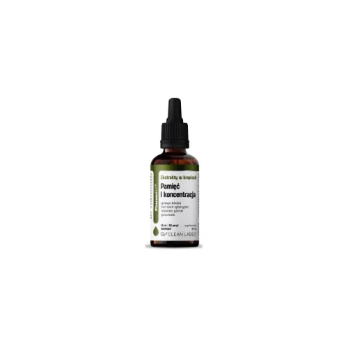 Pharmovit clean label ekstrakty w kroplach na pamięć i koncentracje 30 ml