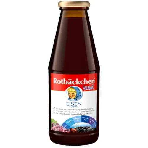 Rumiane policzki sok wieloowocowy z żelazem i witaminami C, B1, B2, B6, B12 450ml Rotbackchen