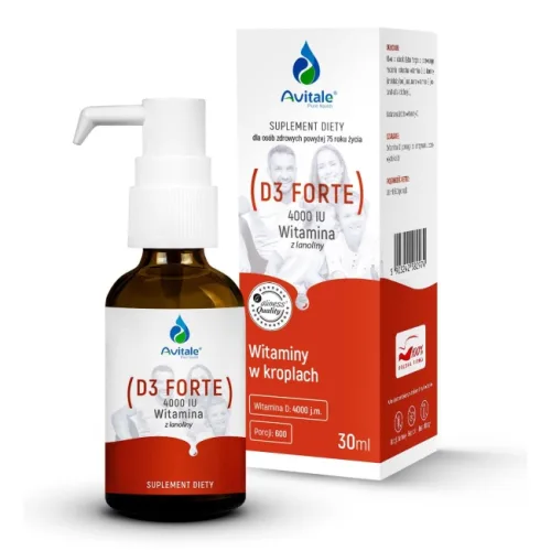 Witamina D3 FORTE 4000 z lanoliny Olive 30ml Avitale