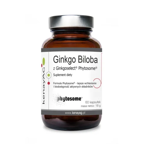 Kenay Ginkgo Biloba z Ginkgoselect® PLUS Phytosome 60 kapsułek