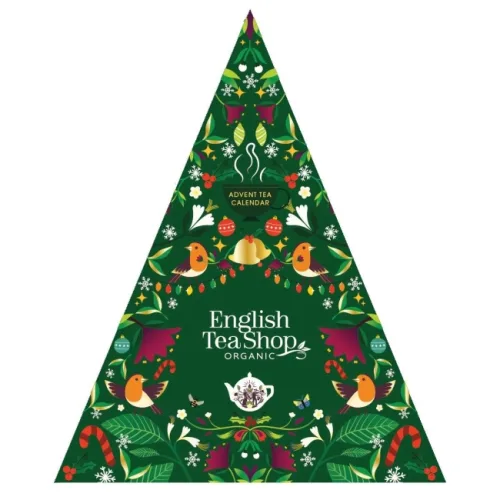 Kalendarz adwentowy herbatki piramidki Green Trangular BIO 25 saszetek English Tea Shop