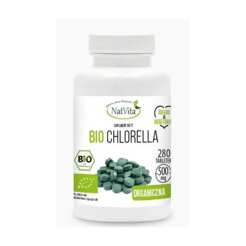 Natvita Chlorella (algi) 500 mg 280 tabletek BIO PROMOCJA!