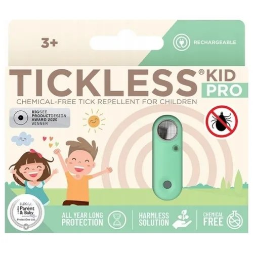 Tickless Kid Pro Green Mentha odstraszacz kleszczy zielony miętowy + ładowanie