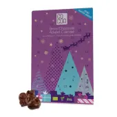 Kalendarz adwentowy z czekolady jagodowej z witaminą C z aceroli bez dodatku cukru BIO 180 g Cocoa