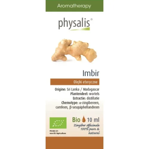 Physalis olejek eteryczny Imbir (Zingiber officinale) BIO 10 ml