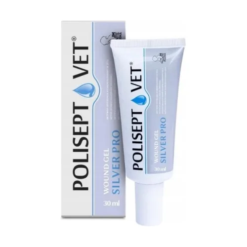 Polisept Vet Wound Gel Silver Pro żelowy opatrunek dla psa i kota 30ml