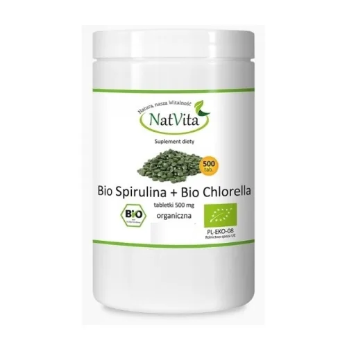 Natvita Bio Spirulina+Bio Chlorella 140 tabletek