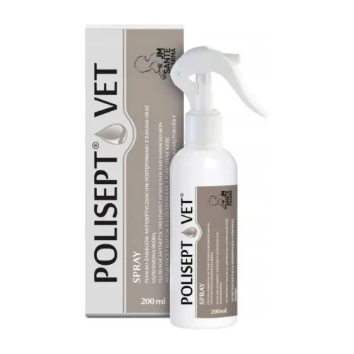 Polisept Vet Spray płyn na rany dla psa i kota 200ml