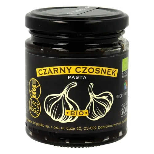 Czarny czosnek BIO pasta 200g Pięć Przemian
