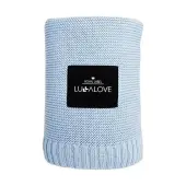 LullaLove Bambusowy koc Baby blue 80x100cm