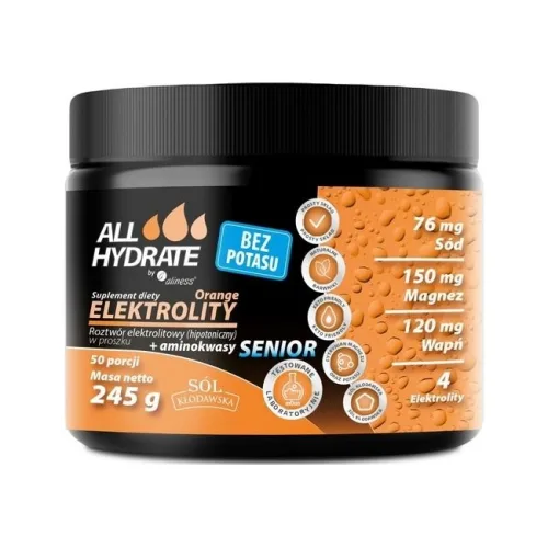 Aliness ALLHydrate Elektrolity Senior Orange bez potasu 245 g