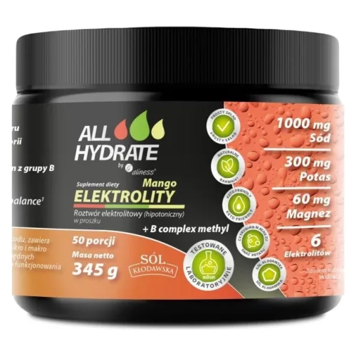 Aliness ALLHydrate Elektrolity Mango + B complex 345 g
