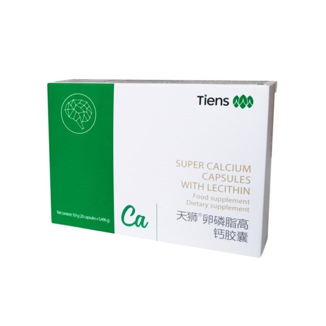 Кальций Tiens, с лецитином, 20 капсул