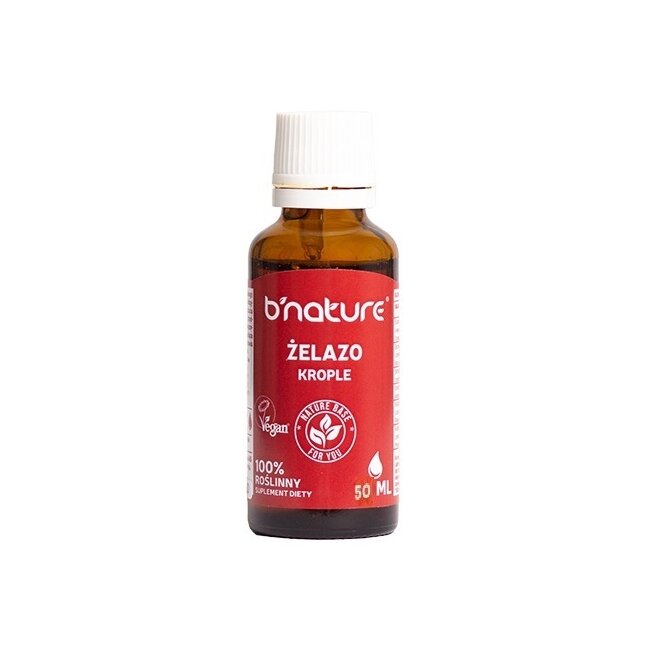 Железо B'Nature, из красной свёклы, жидкое, капли, 50 мл