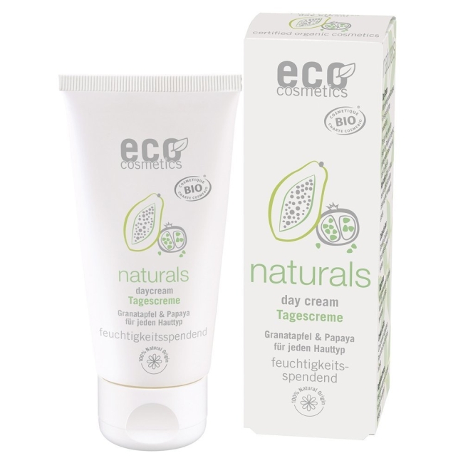 Дневной крем для лица Eco Cosmetics увлажняющий, с гранатом и папайей, 50 мл