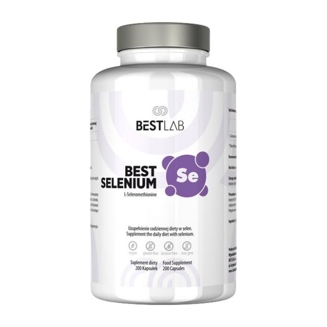 Селен Best Lab BestSelenium 100 мкг, L-селенометионин, для щитовидной железы, 200 капсул